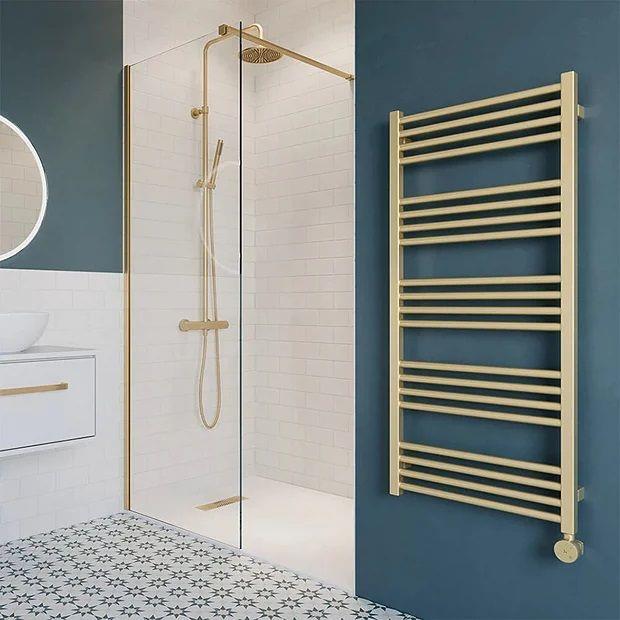 Crosswater MPRO Designer Vertical Towel Radiator in Brushed Brass