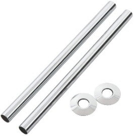 Radiator Pipes - 18mm x 130mm With Shroud Kits Connects with Source Pipe
