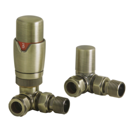 Thermostatic Radiator Valves - 1/2" x 15mm - (Brass)