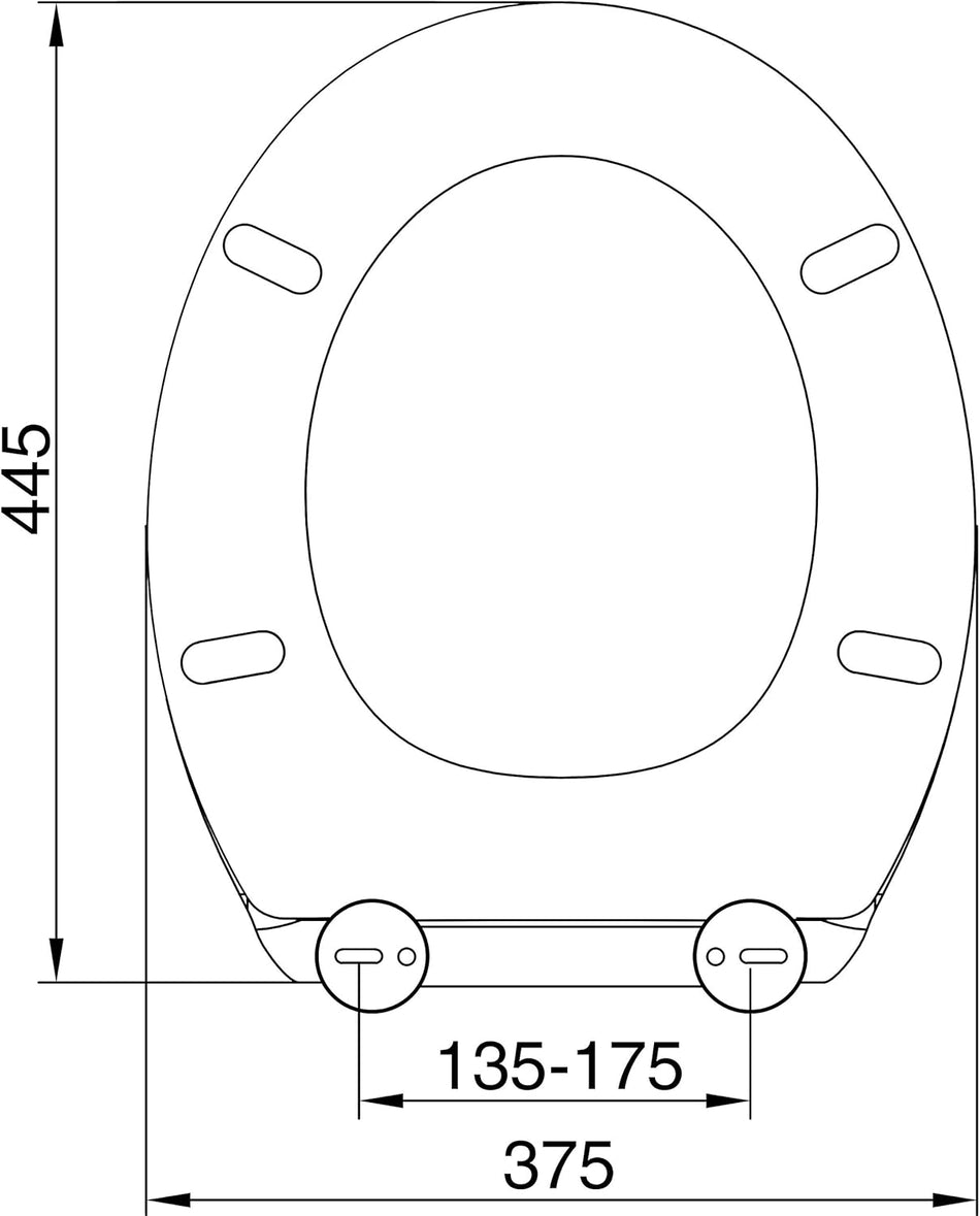 Euroshowers Rainbow Soft Close Top Fix/Blind Hole Fix/Standard Fix Toilet Seat (Denim Blue)