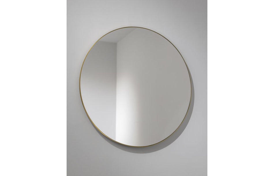 Abode Mayar 600mm Round Mirror - Brushed Brass