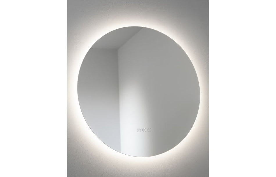 Abode Aruna 600mm Frameless Round LED Mirror