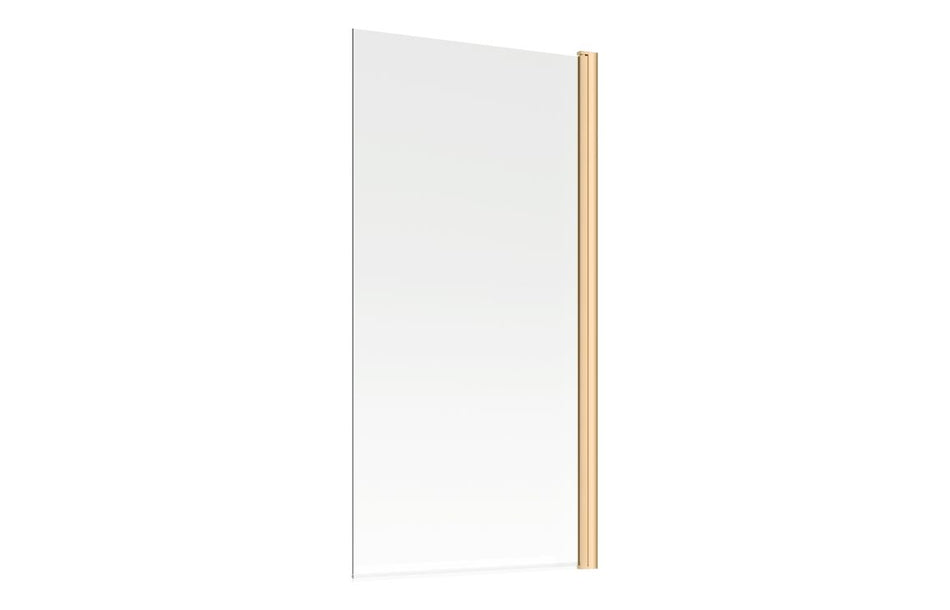 1400mm Square Bath Screen - Brushed Brass