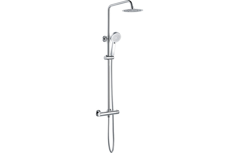 Velia Round Thermostatic Bar Mixer w/Riser Kit - Chrome