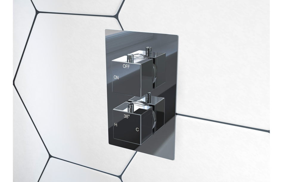 Comite Shower Pack One - Single Outlet Twin Shower Valve w/Riser Kit - Chrome