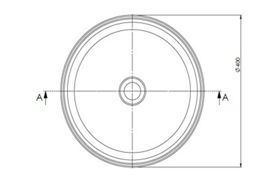 Flutid 400mm Round Washbowl