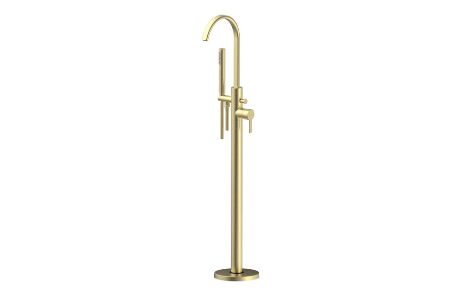 Avola Floor Standing Bath/Shower Mixer - Brushed Brass