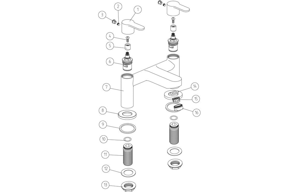 Abeno Bath Filler - Chrome
