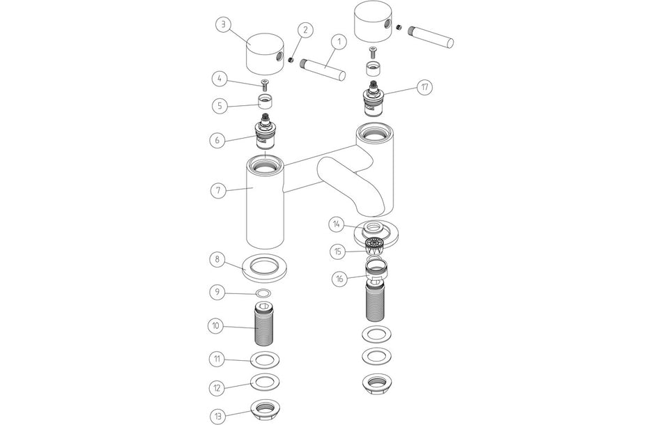 Pescera Bath Filler - Brushed Bronze
