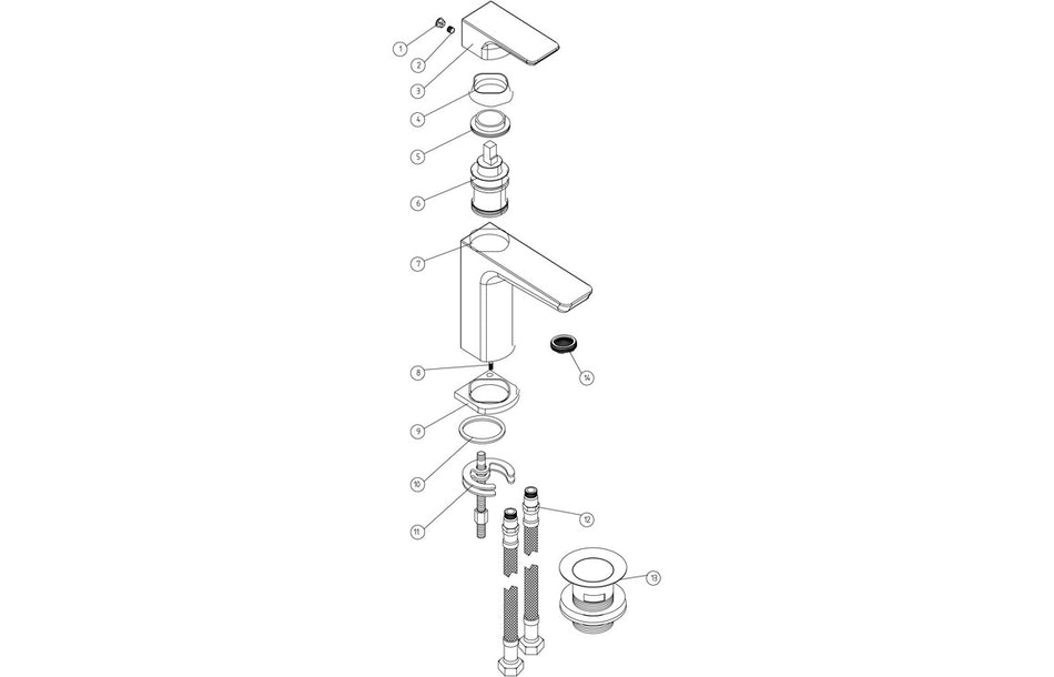 Bario Basin Mixer & Waste - Chrome