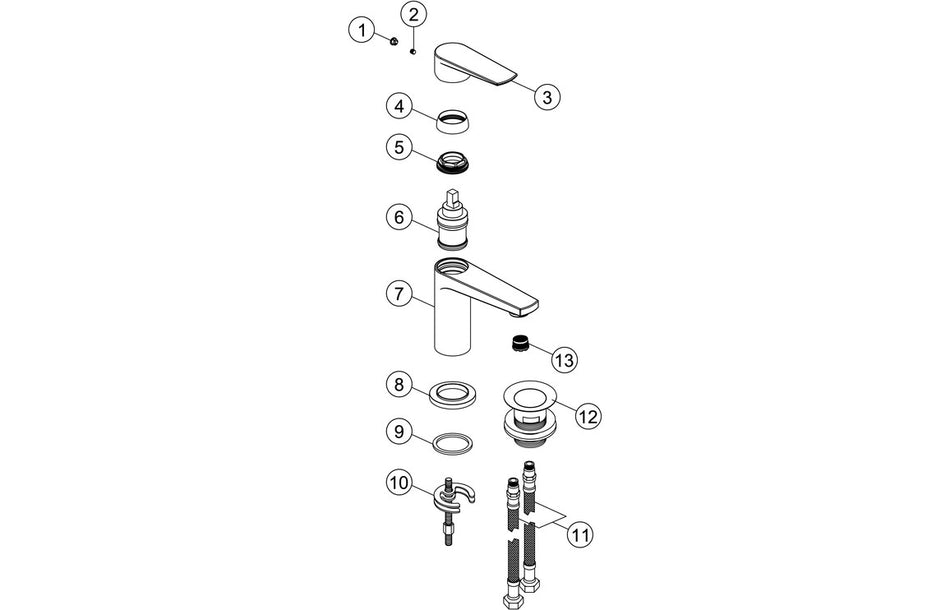 Casini Basin Mixer - Chrome