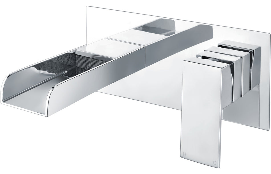 Merne Wall Mounted Basin Mixer - Chrome