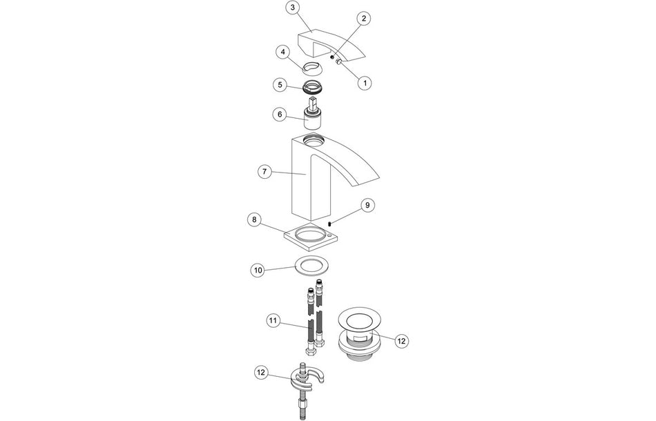 Cosica Cloakroom Basin Mixer - Chrome