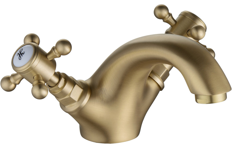 Tedlow Basin Mixer & Pop Up Waste - Brushed Brass