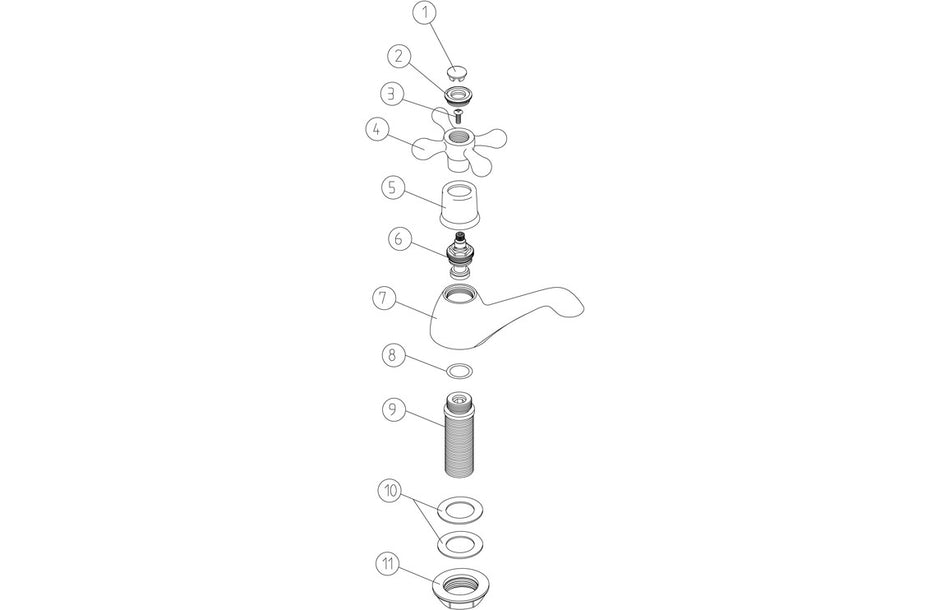 Solten Basin Pillar Taps - Chrome