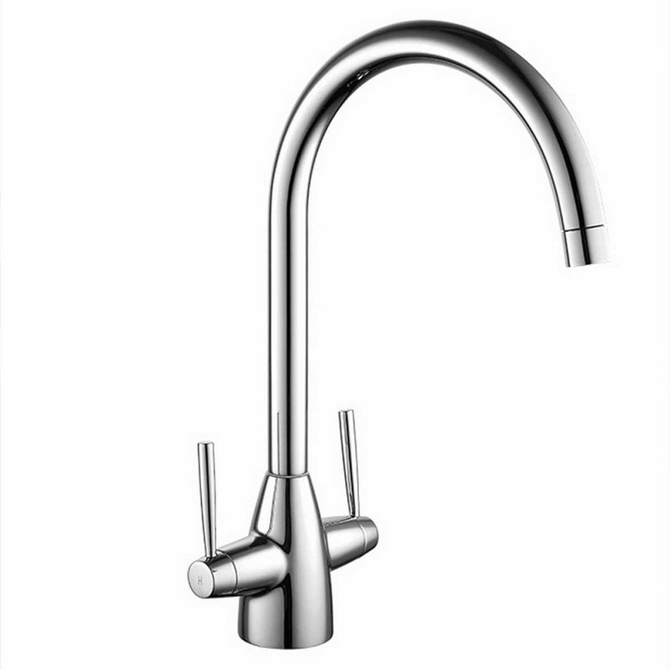 Kartell Dual Lever Kitchen Sink Mixer Tap Chrome