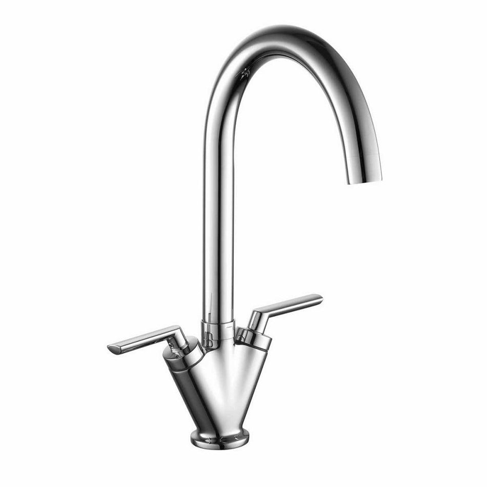 Kartell Dual Lever Mono Kitchen Sink Mixer Tap Chrome