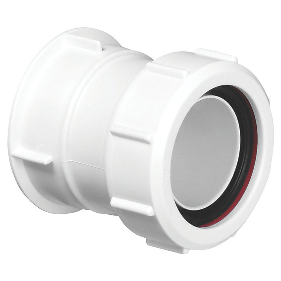 MCALPINE T29 COMPRESSION CONNECTION STRAIGHT CONNECTOR WHITE 40MM X 38MM
