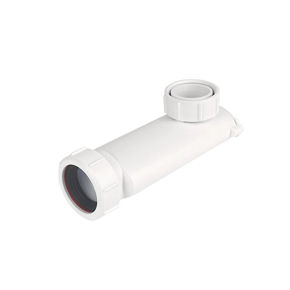 MCALPINE WV-1 SPACE SAVER WITH SELF-CLOSING WASTE VALVE WHITE 1 1/2"