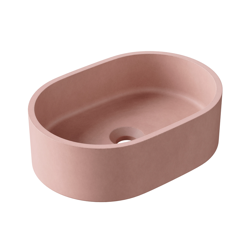 HiB Concrete Vessel Basin - Stunning Dusky Pink Finish for Modern Bathrooms