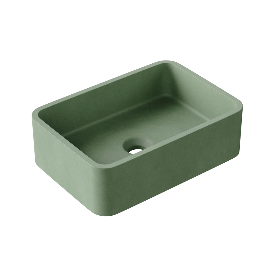 HiB Concrete Vessel Basin - Stunning Spring Green Finish for Modern Bathrooms