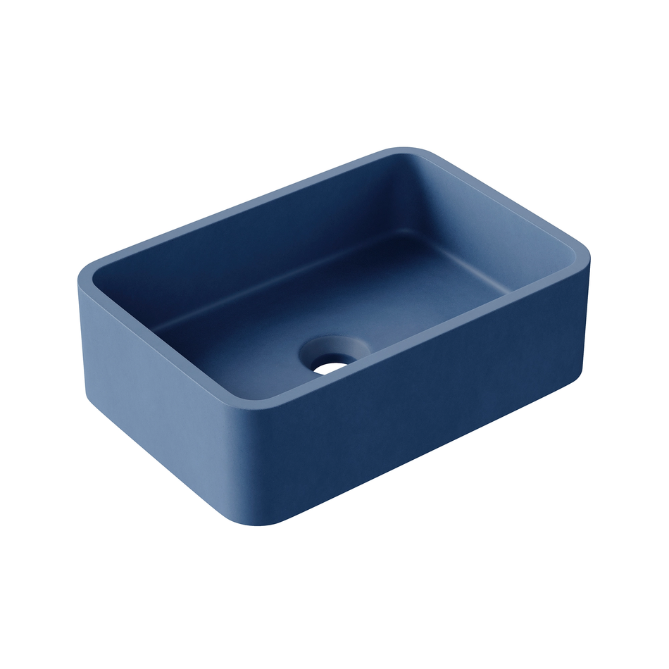 HiB Concrete Vessel Basin - Stunning Cobalt Blue Finish for Modern Bathrooms