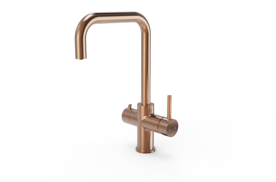 Boiling Water Tap, 2.4L Boiler Unit & Carbon Water Filter - 3 in 1 Instant Hot Water Tap (Brushed Copper)