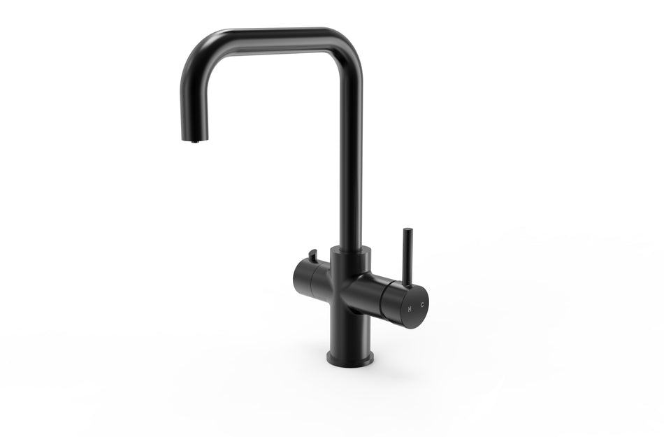 Boiling Water Tap, 2.4L Boiler Unit & Carbon Water Filter - 3 in 1 Instant Hot Water Tap (Matt Black)
