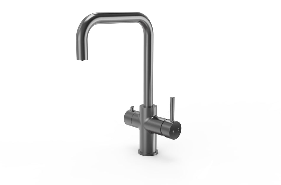 Boiling Water Tap, 2.4L Boiler Unit & Carbon Water Filter - 3 in 1 Instant Hot Water Tap (Gun Metal)