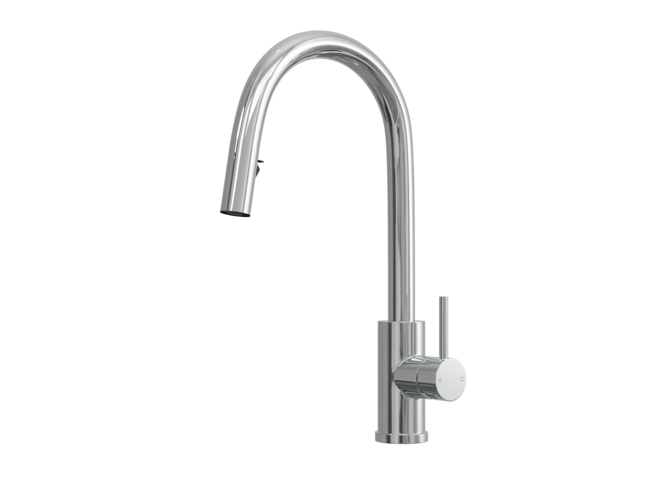 Kitchen Mixer Tap with Pull Out Hose and Spray Head - Chrome