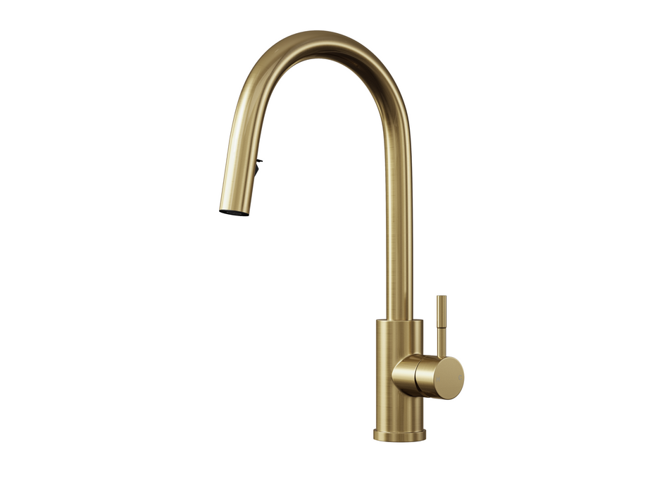 Kitchen Sink Mixer in Brushed Brass Colour