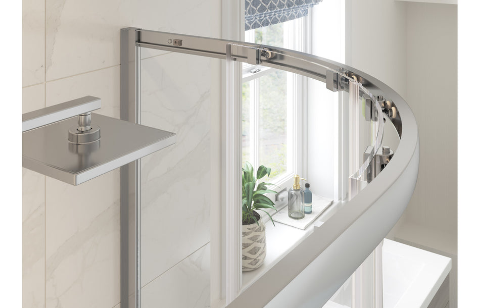 Classix 2 Door Offset Quadrant - Chrome