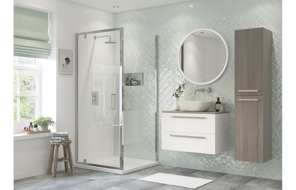 Flex Pivot Door - Chrome