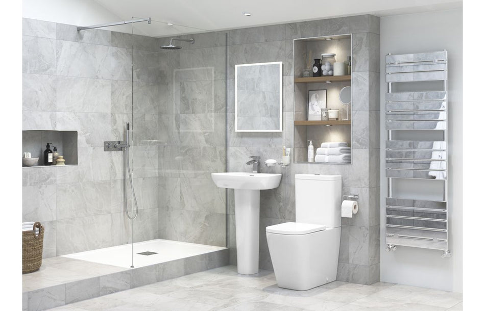 Talia 600x400mm 1TH Basin & Full Pedestal
