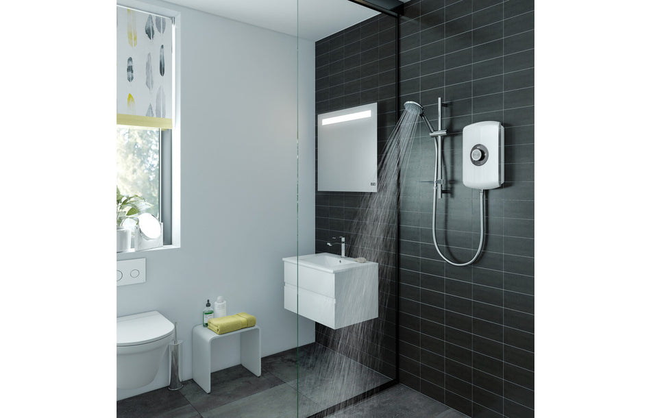 Triton Amore Electric Shower - White Gloss