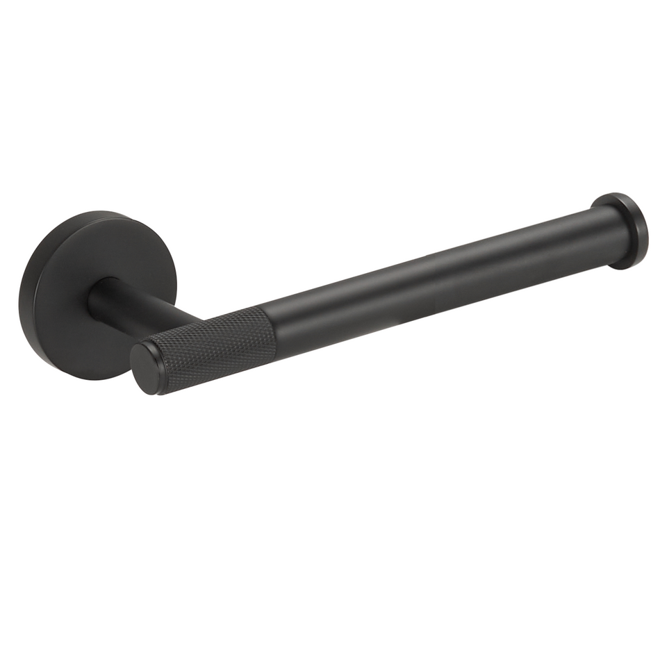 Toilet Roll Holder Wall-Mounted - Luxury Matt Black Toilet Paper Holder