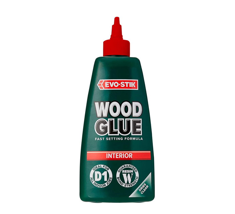 EVO-STIK Wood Glue - Interior, Extra Strong, Fast Setting, Suitable for All Wood Types, Dries Clear, 500ml