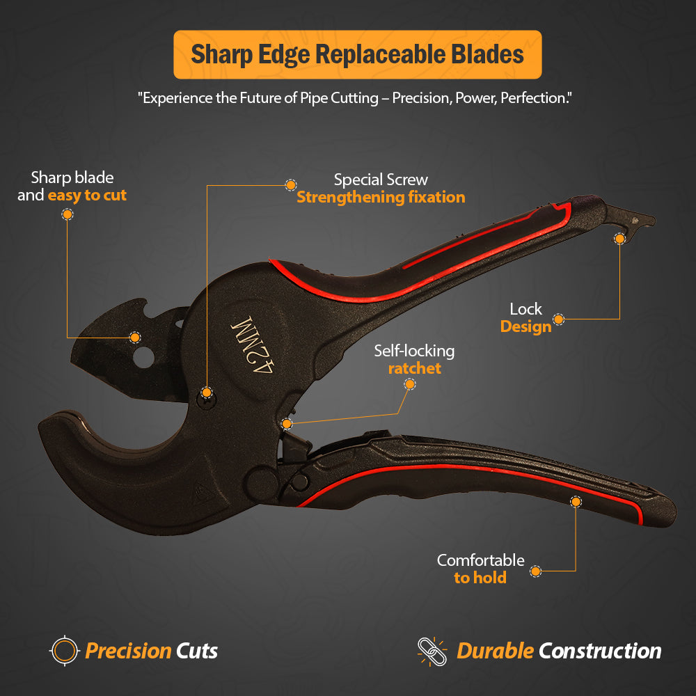 Plastic Edging Cutter Plastic Pipe Cutter – PEX/PVC/PPR Pipes– Sharp Edge & Fast Cutting Rep ...