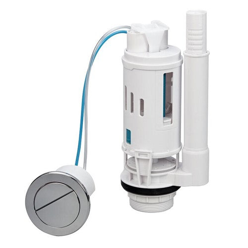 KeyPlumb Pneumatic Concealed Cistern w/ Chrome Dual Flush Button