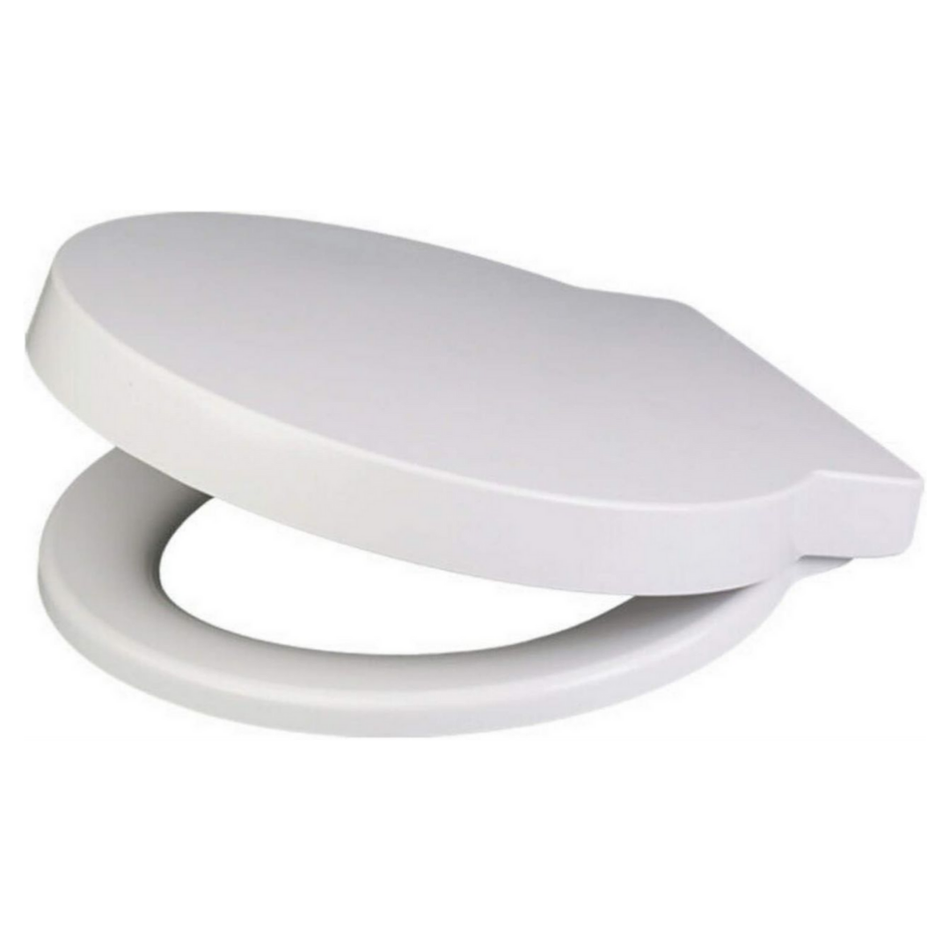 Euroshowers 87360 Round Soft Close Toilet Seat, White, 400 mm x 420 mm