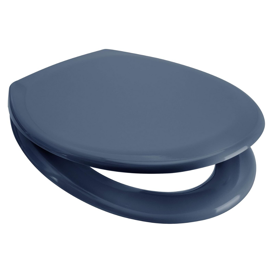 Euroshowers Rainbow Soft Close Top Fix/Blind Hole Fix/Standard Fix Toilet Seat (Denim Blue)